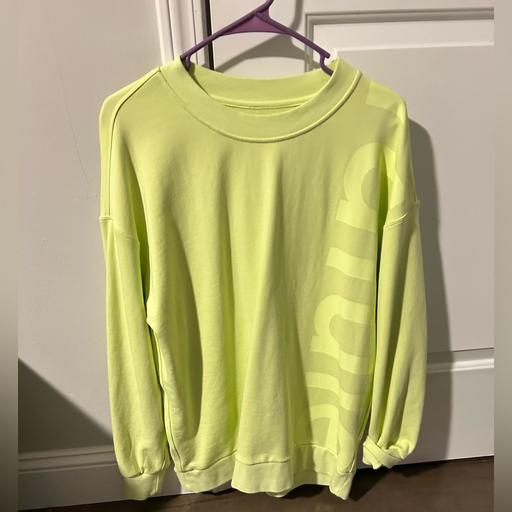 XL Neon Green Lululemon Sweatshirt
